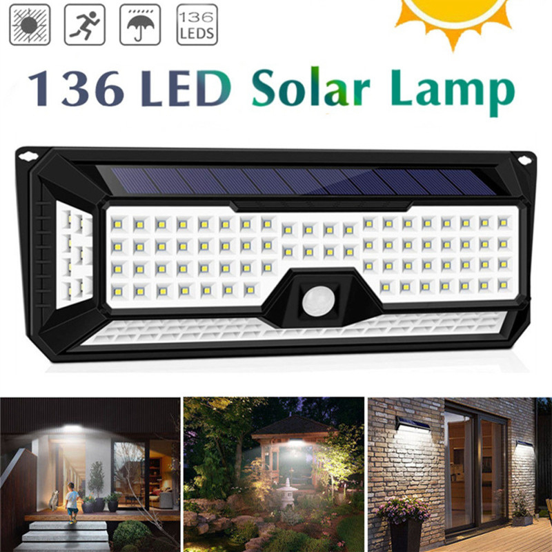 Landscape lights motion sensor 6000K Solar lights outdoor garden classic lamp for outdoor wall pillar