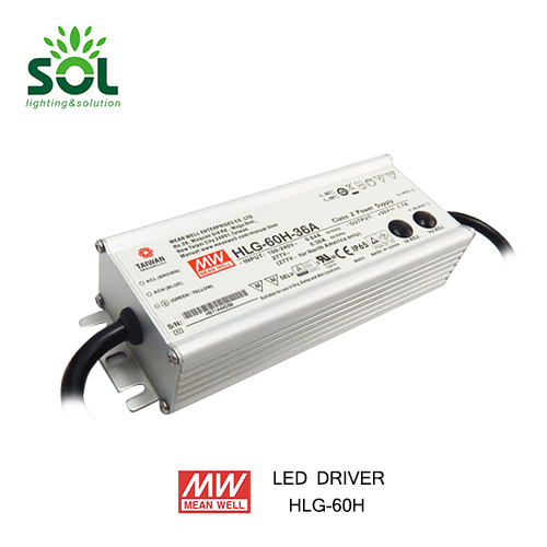 MW HLG-100H-36 Constant Current 100W 36V LED Power Supply Waterproof