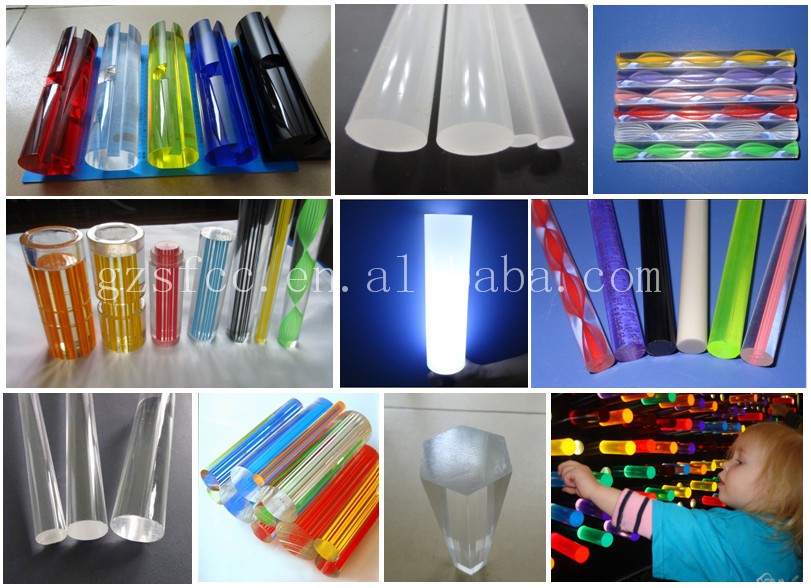 Decoration tube plastic pipe colorful pole hollow acrylic tube