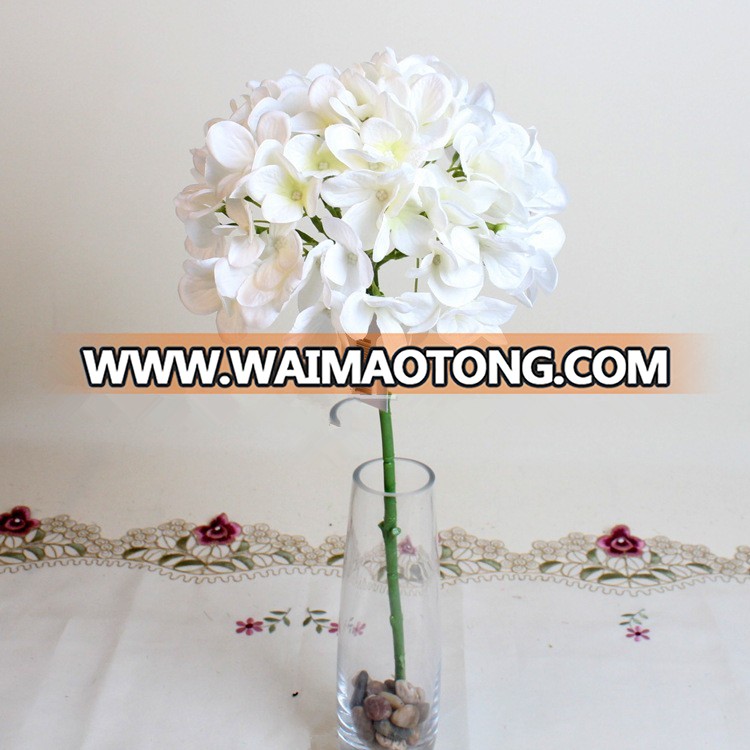 High quality wholesale artificial white hydrangea silk flowers