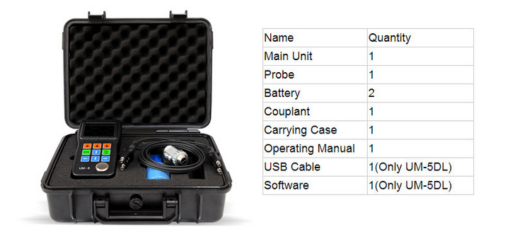 YUSHI High Accuracy Ultrasonic Thickness Measurement A B Scan Ultrasonic Thickness Meter/Tester UM-5D