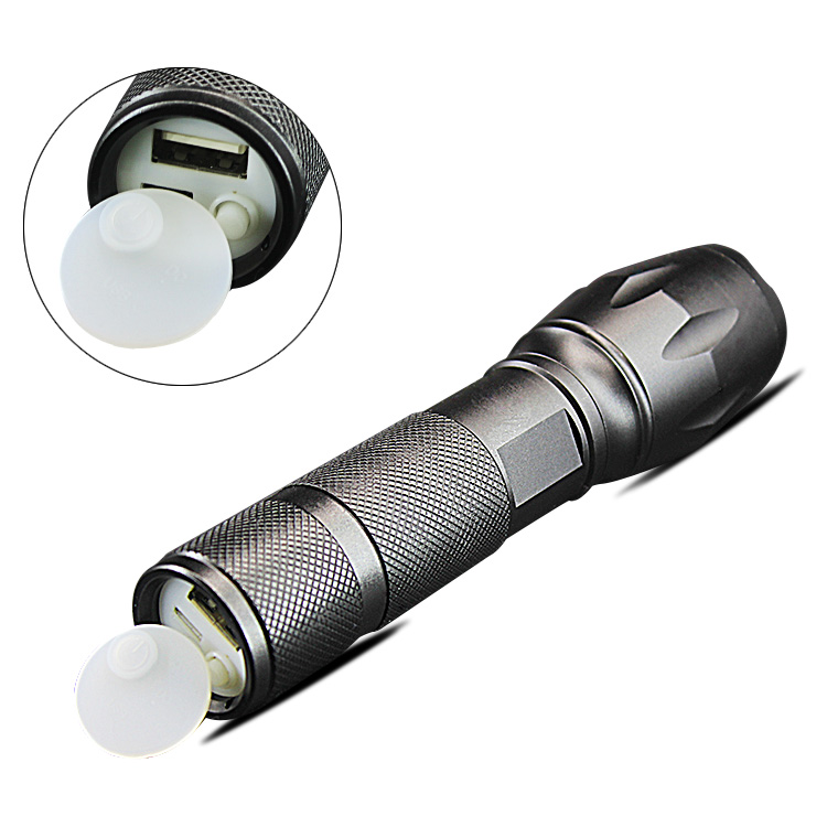 Usb Flashlight Rechargeable 10W T6 Led Flashlight with Strobe High Power Zoomable