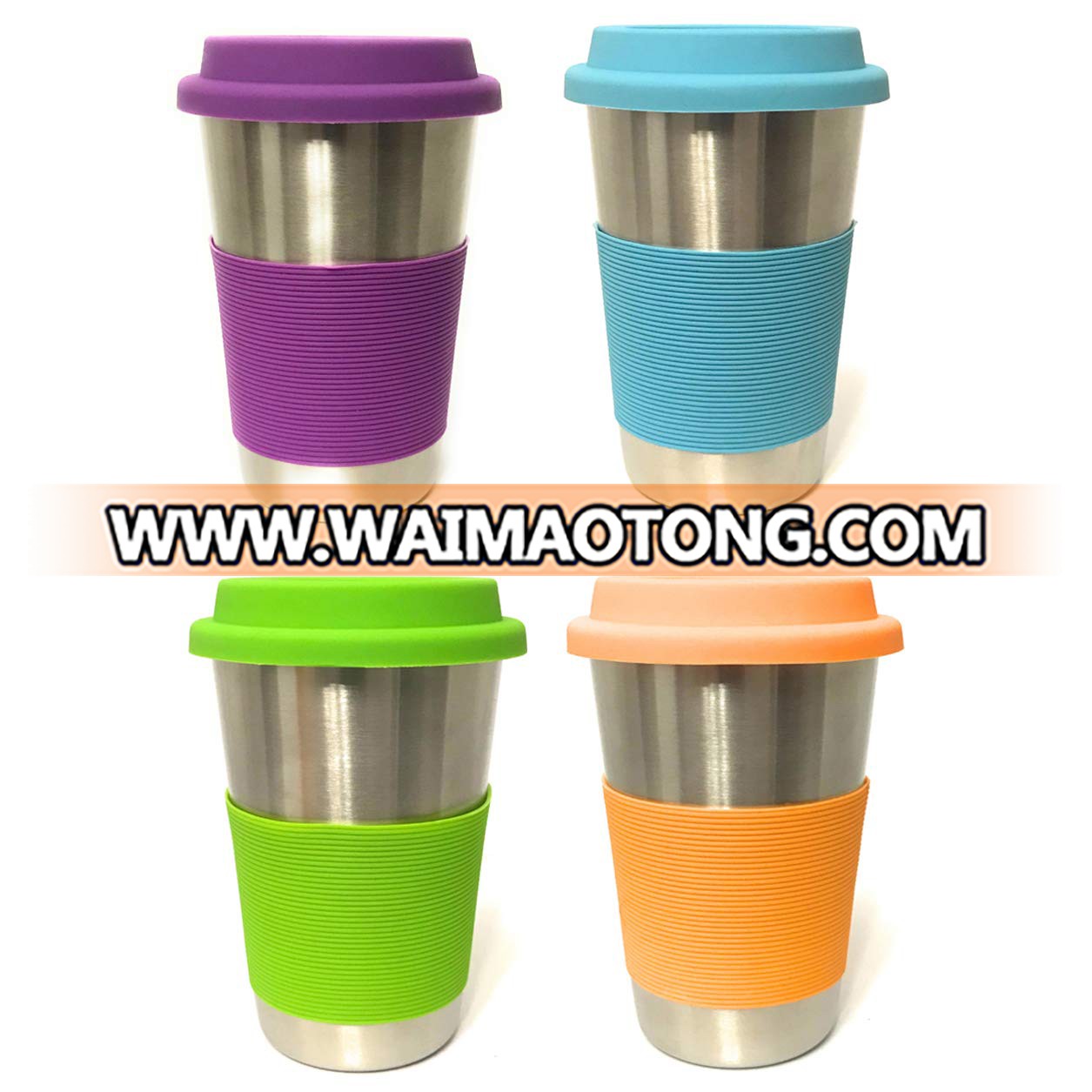 30 oz. Double Wall Stainless Steel car cupTravel Mug  with Crystal Clear Lid and Straw Included For Home,Office