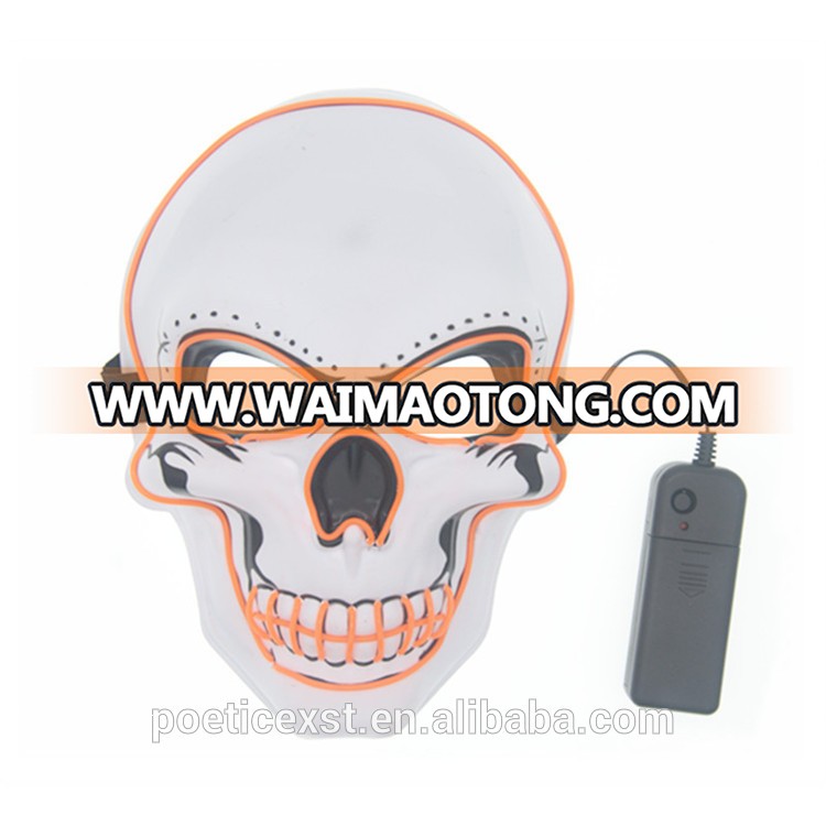 PoeticExst Halloween Costume Flashing Led Face Mask For Party, Funny EL Wire Mask,Led Mask Party