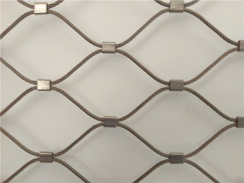 stainless steel wire rope ferrule mesh/safety webnet balustrade for anti-hill mesh, aviary mesh,zoo fencing