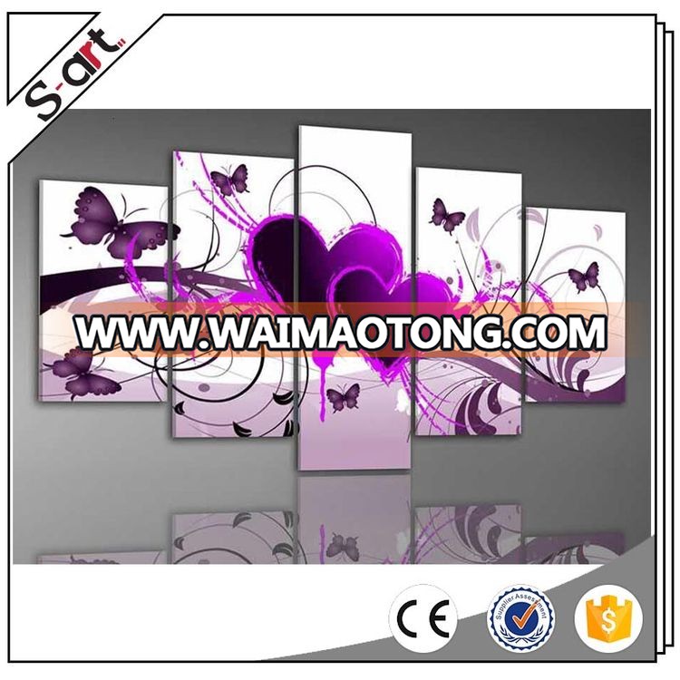 Top level hot sale simple design abstract oil painting 5 panels