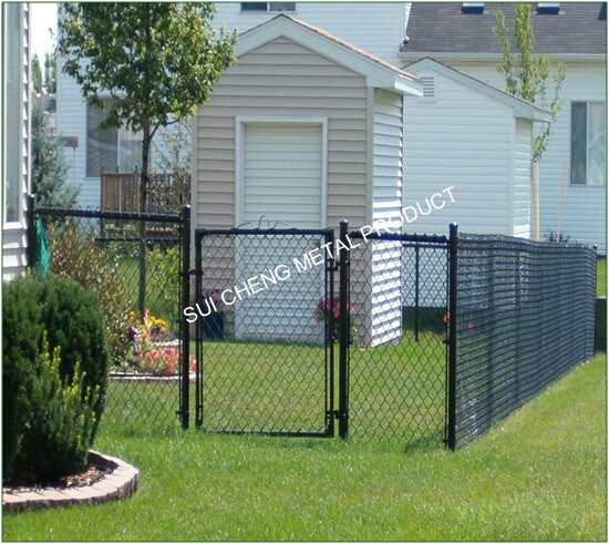 Guangzhou factory galvanized and pvc coated chain link fence accessories