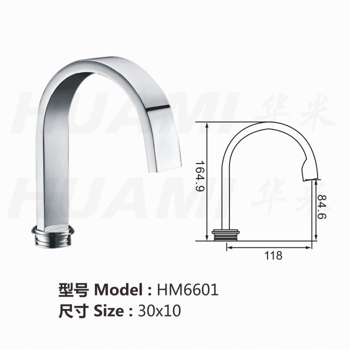 China Widely Use Deck Mounted Kitchen Water Pipe Faucet Spout