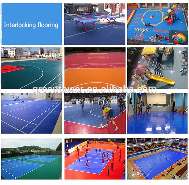 Top quality movable plastic interlocking tiles roller skating flooring