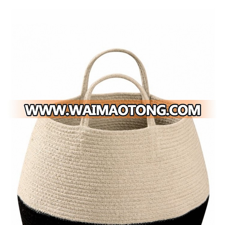 Hot Sale Extra Large Bedroom Cotton Rope Storage Basket