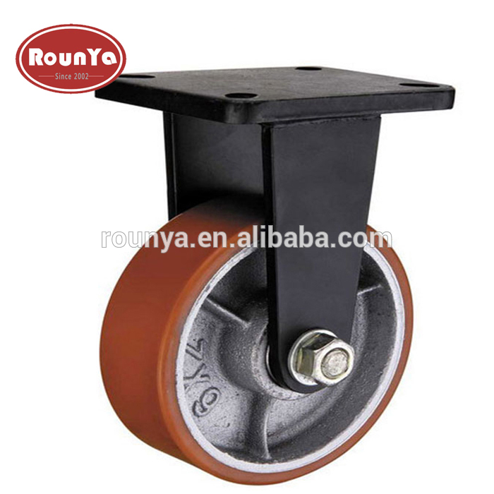 Supper heavy duty iron core PU wheel 1 ton load capacity casters wheels