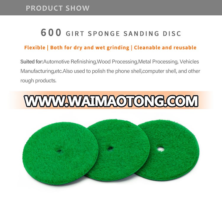 2 3 4 inch Abrasive Sponge Sanding disc Polishing Sponge for glass scratch repair