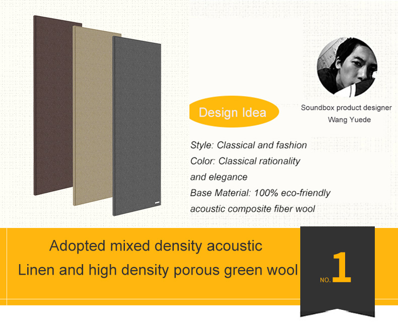 Purely natural green fiber acoustic wool wall panel sound absorption easy to install