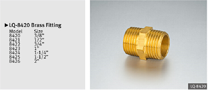 Brass equal double nipple male thread Water meter connection brass fittings hose pipe brass reducer