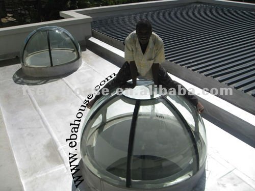 Special window frame design:aluminum dome skylight