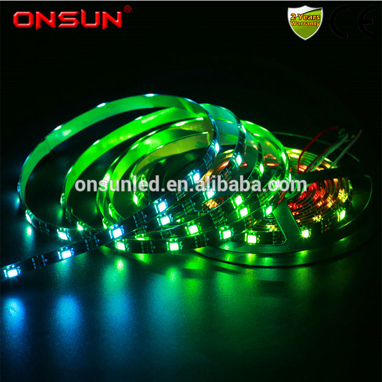 Customize LED Magic Strip WS2811/WS2812B Chips White/Black PCB Digital programmable 5050 RGB LED Strip Light DC5V/12V