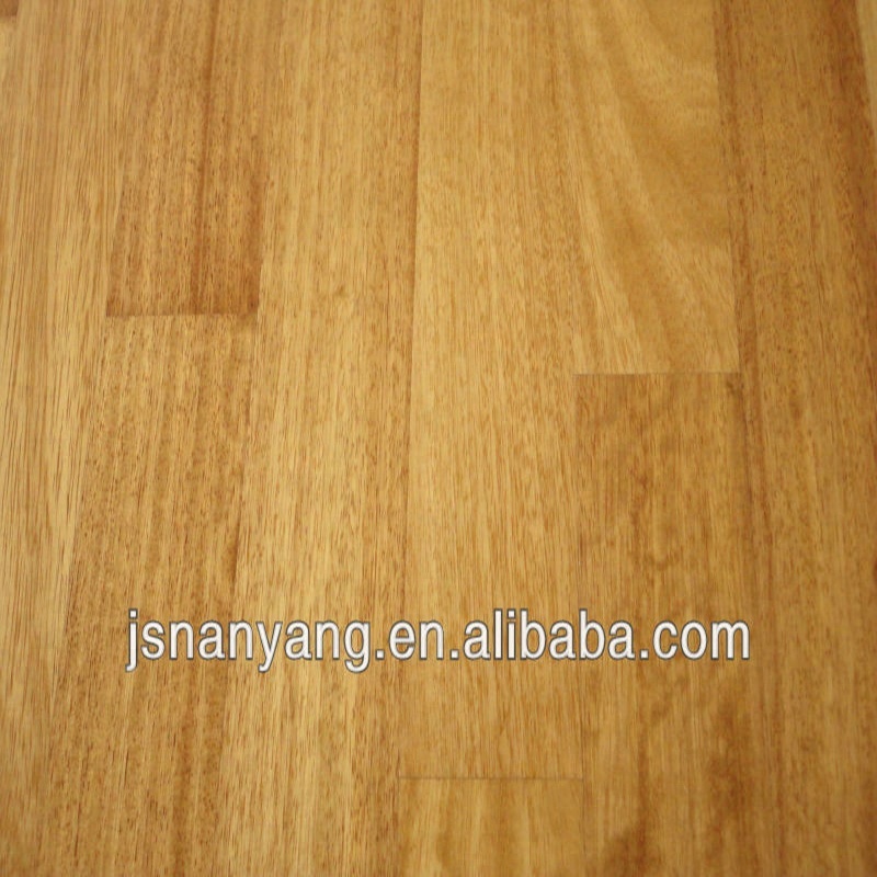 New arrival solid surface Iroko multi layer engineered wood parquet floor certified with CE,FSC,ISO