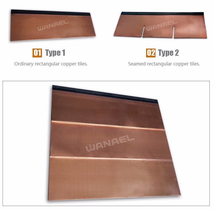 Easy Installation High Quality Stone Coated Metal Villa Softtextle Corrugated Copper Roof Sheet