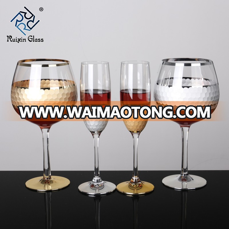 Crystal goblets color wine glass cheap engraved colored wine glasses wholesale, set of 4