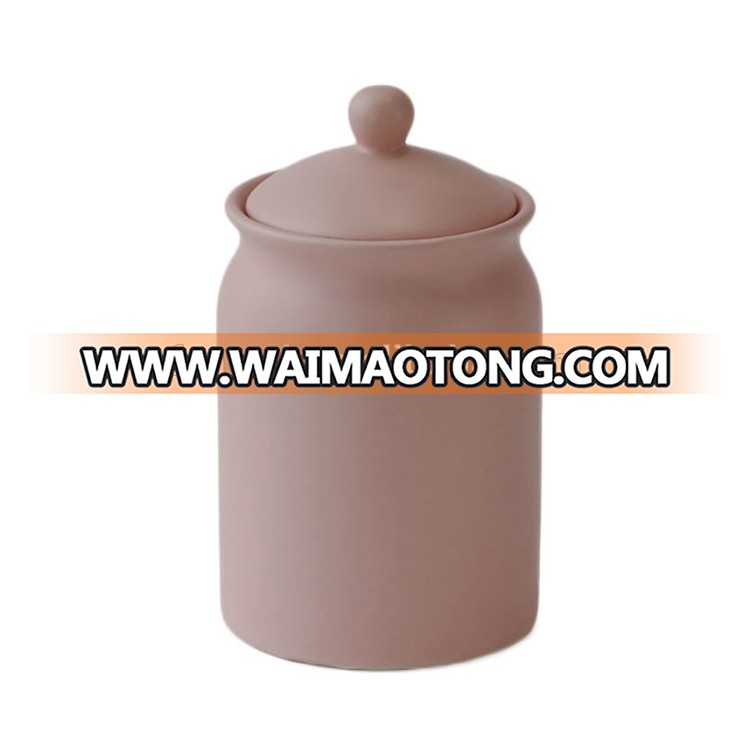 Food Use and Ceramic Material Wholesale Cheap Ceramic Storage Jar With Different Lids