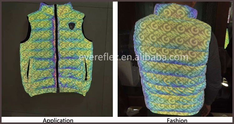 Iridescent Reflective Fabric for Fashion Clothing