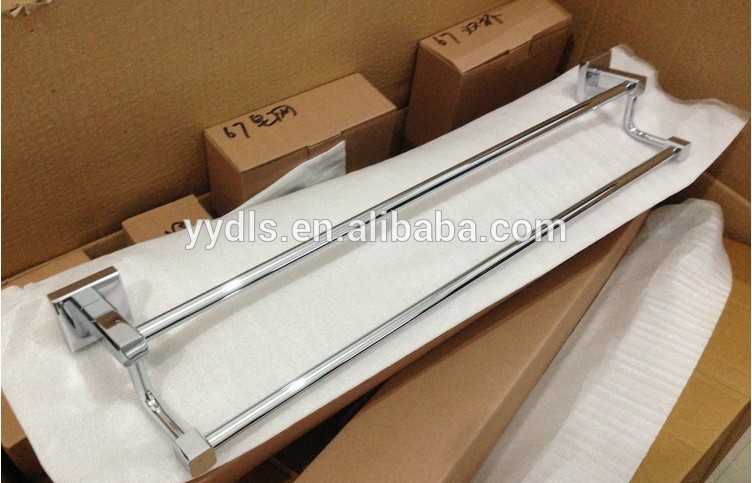 B056 Square Double Towel Bar Brass Material