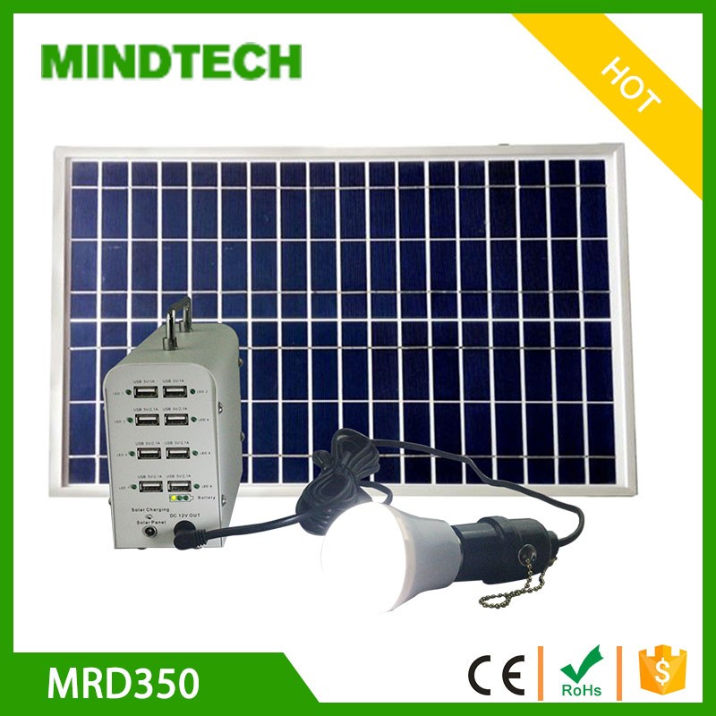 Hot selling 10W mini solar power lighting system portable DC solar kits for home