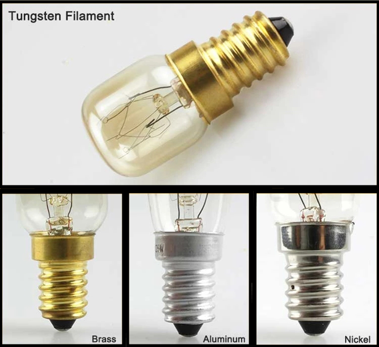 T22 indicator oven light bulb 15w e14 240v 300 degree heat resistant lamp microwave oven bulb