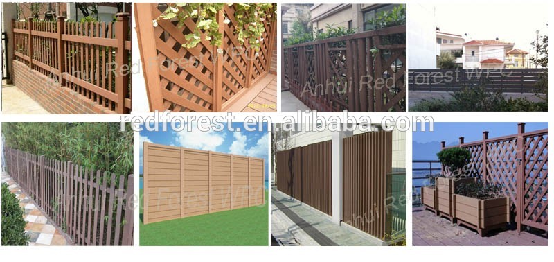 decorative wood plastic composite garden fencing