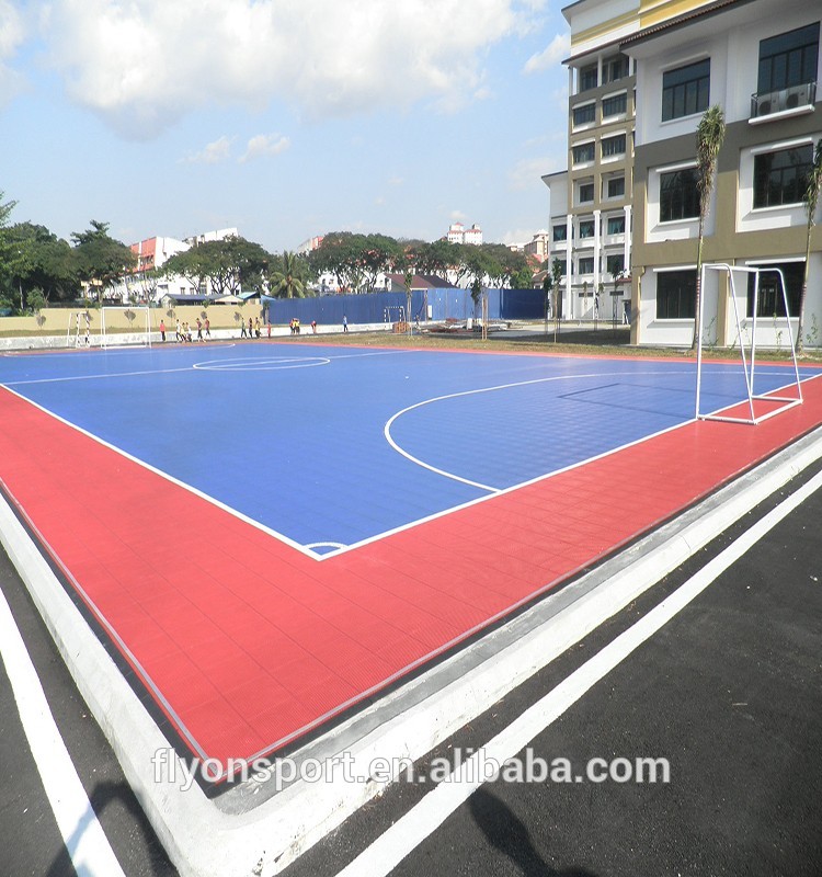 multi sport tennis/ badminton/ basketball court flooring pp interlocking tile