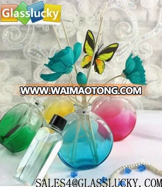 Wholesale 50ml 80ml 100ml 120ml 150ml refill colorful aroma reed diffuser glass