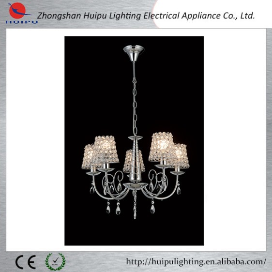 Top sale 5 lights fancy crystal shade chandelier