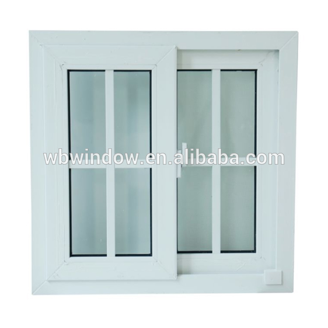 Plastic window white color sliding window with mosquito net