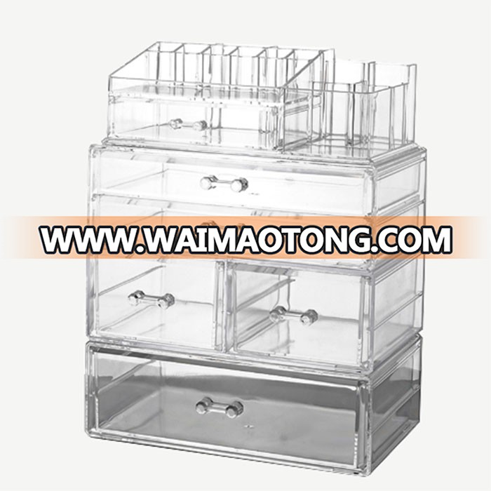 STORAGE CLEAR COSMETIC ORGANIZER ACRYLIC MAKEUP DRAWER HOLDER JEWELLERY CASE BOX