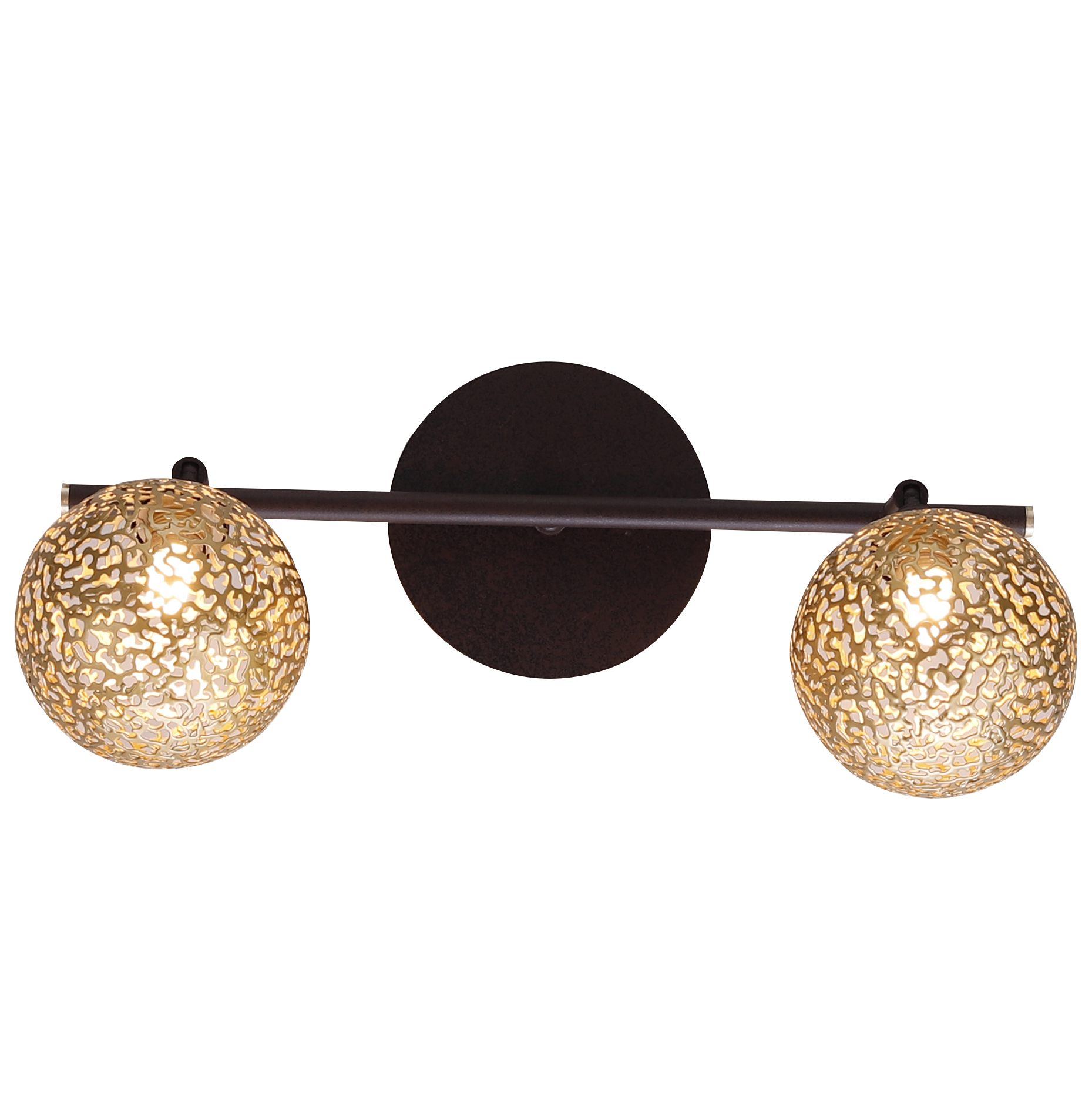 Modern Satin Gold Plating Metal Iron Ball Lampshade Ceiling Light