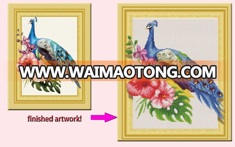 DIY Diamond Painting,Diamond Embroidery,Animal,blue Peacock,Full,Rhinestone,5D,Cross Stitch,Diamond Mosaic,Decor