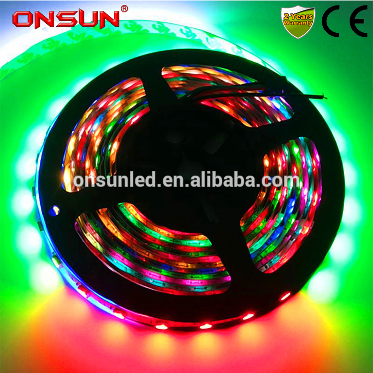 Customize LED Magic Strip WS2811/WS2812B Chips White/Black PCB Digital programmable 5050 RGB LED Strip Light DC5V/12V