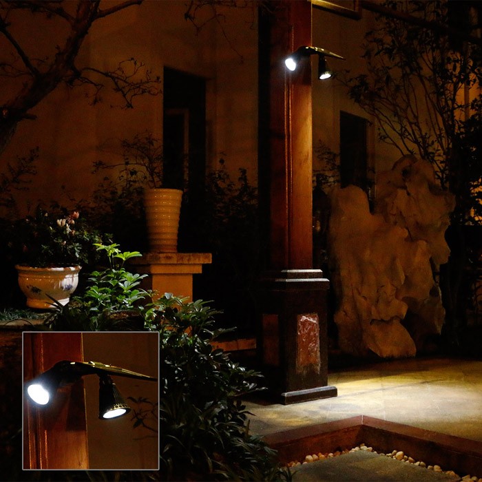 Solar Spotlight Upgraded Motion Sensor Solar lights 12 LED 600LM for Outdoor Patio Porch Deck Yard Garden