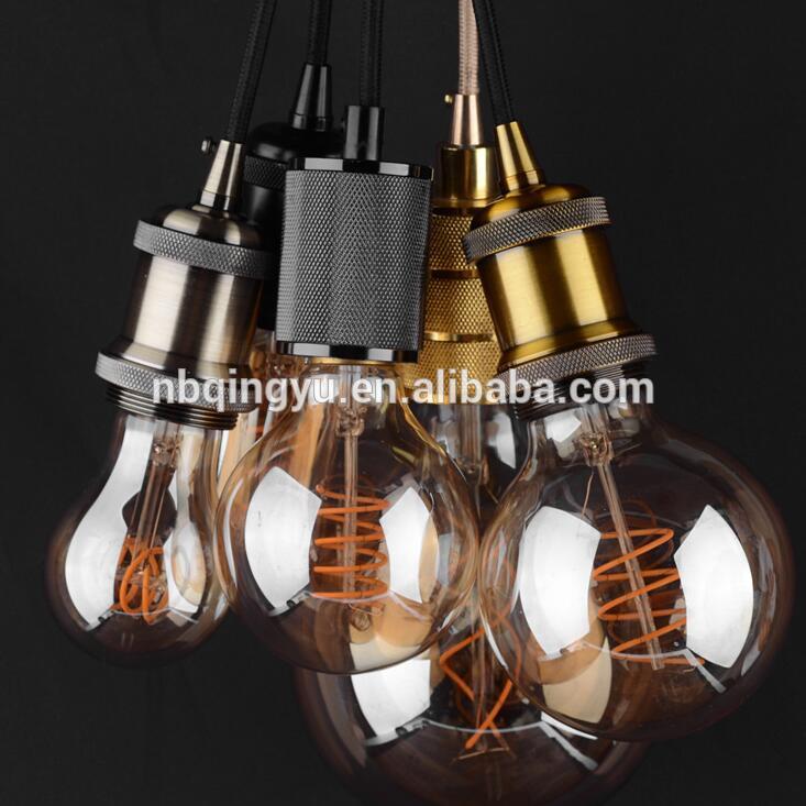 hemp rope twisted cable lighting fittings with bronze ceramic lamp holder vintage lamp parts