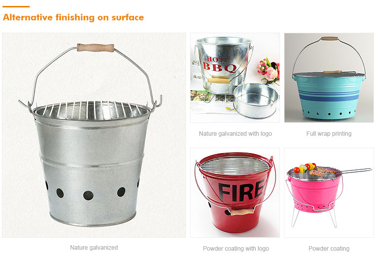 Guangdong wholesale mini outdoor Galvanized Steel Portable charcoal bbq grills