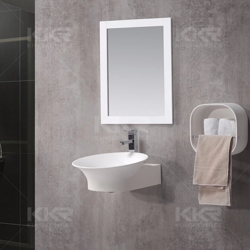 Chinese  Solid Surface Bathroom Accessory Rectangle Shampoo and Towel Shelf