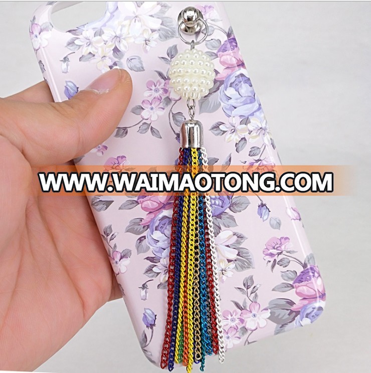 beautiful funny chain tassel cell phone accessories with crystal beads