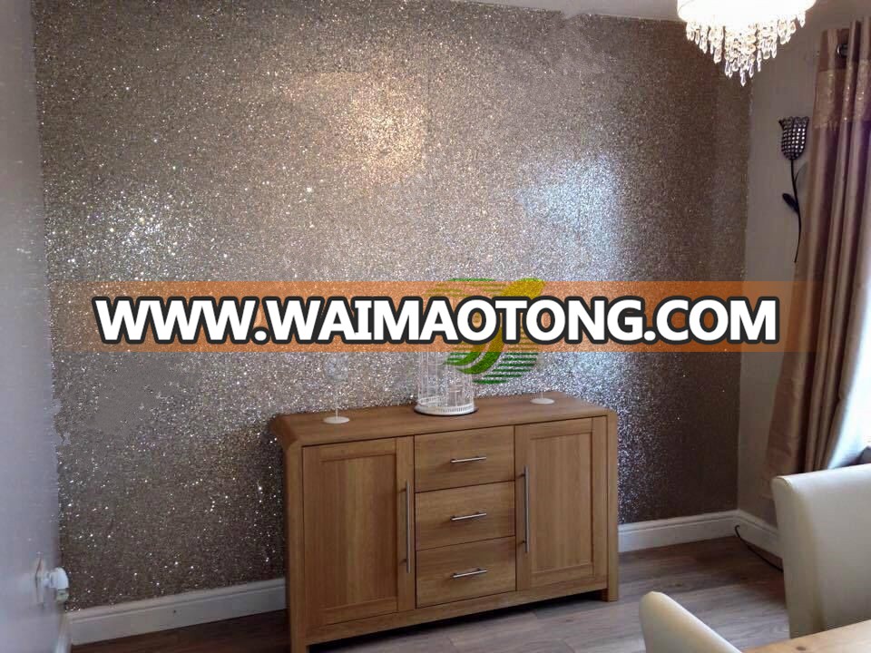 2017 Grade 3 Chunky Glitter PU Leather for Wallpaper Decoration