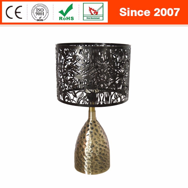 Turkish classic indoors sand nickel silver metal gourd shaped table night lamp