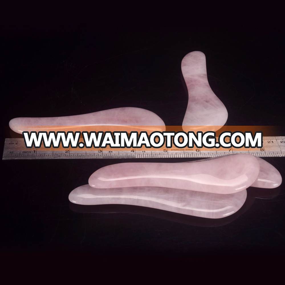 Natural Rose quartz Gua Sha Massage Board for Body