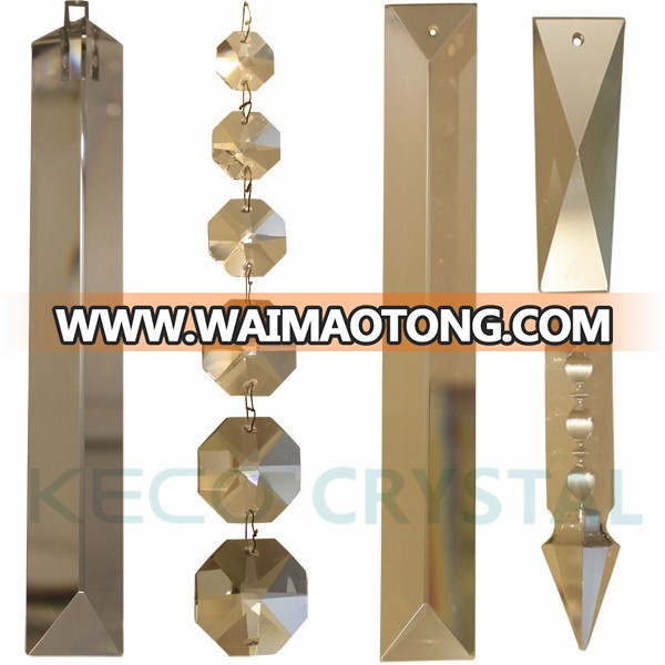 hand polished good quality chandelier glass column, keco crystal is a manufacturer of glass parts for crystal chandelier