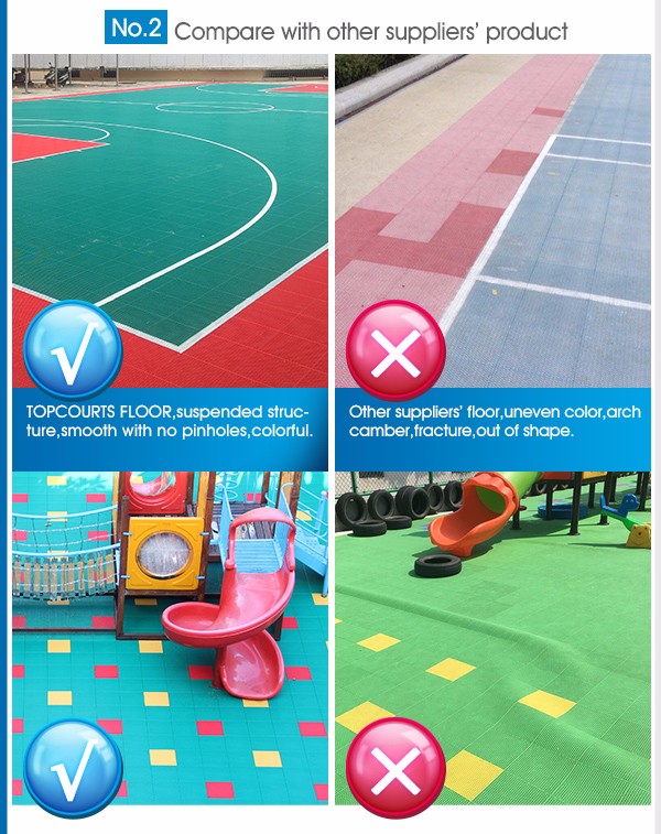 New qualified plastic tiles courts playground waterproof sports outdoor flooring