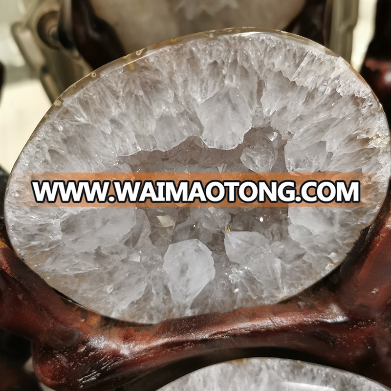 Natural High Quality Agate Cornucopia Agate Geode for Home Decor