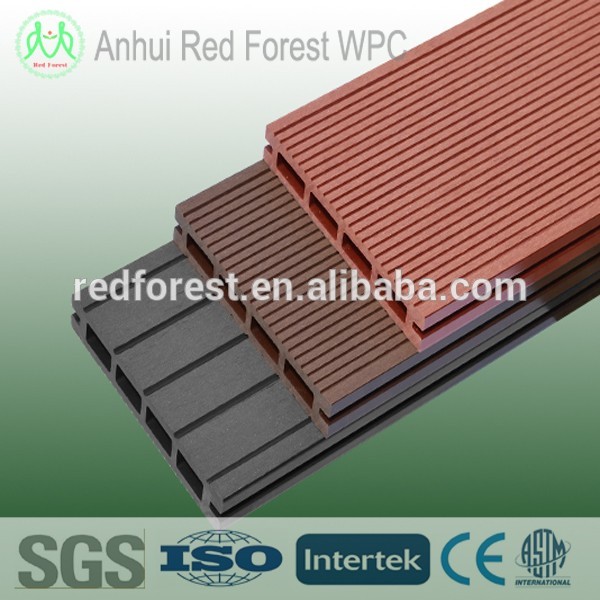 Swimming pool wpc floor decking with anti-slip