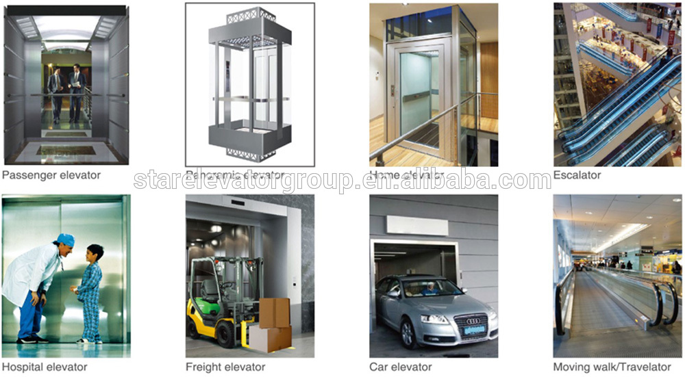 Square professional 1000KG sightseeing panoramic glass passenger elevator lift